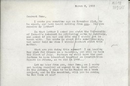 [Carta] 1968 Mar. 8, Hack Green Road, Pound Ridge, New York, [Estados Unidos] [a] Dearest Emma