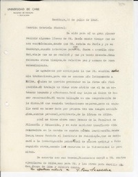 [Carta] 1942 jul. 28, Santiago, [Chile] [a] Gabriela Mistral