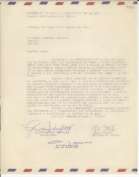 [Carta] 1951 ago. 23, Santiago, Chile [a] Gabriela Mistral, Nápoles, [Italia]