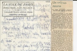[Carta] 1942 juil. 27, Montevideo [a] Gabriela Mistral