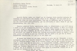 [Carta] 1964 jun. 13, Caracas, [Venezuela] [a] Querida Doris