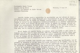 [Carta] 1964 mayo 7, Caracas, [Venezuela] [a] Querida Doris