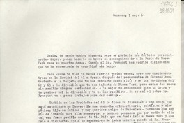 [Carta] 1964 mayo 7, Caracas, [Venezuela] [a] Doris