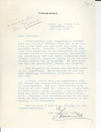 [Carta] 1946 July 19, Washington D.C., [EE.UU.] [a] Gabriela [Mistral]