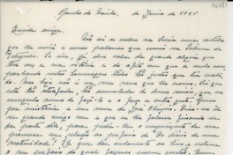 [Carta] 1946 jan., Rancho do Morinho, [Brasil] [a] Gabriela Mistral