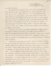 [Carta] 1949 oct. 14, Sierra Madre, California [a] Gabriela Mistral