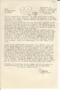 [Carta] 1934 ago. 30, Río, [Brasil] [a] Gabriela [Mistral]