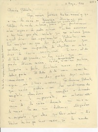 [Carta] 1952 mayo 2, [Estados Unidos] [a] Gabriela Mistral