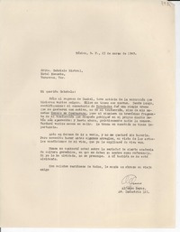 [Carta] 1949 mar. 25, México D.F. [a] Gabriela Mistral, Hotel Mocambo, Veracruz, [México]
