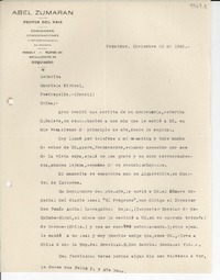 [Carta] 1942 dic. 22, Coquimbo, [Chile] [a] Gabriela Mistral, Petrópolis, Brasil
