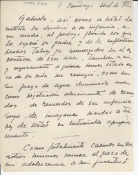 [Carta] 1946 abr., Santiago [a] Gabriela Mistral