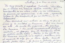 [Carta] 1956 ene. 3, Santiago [a] Gabriela Mistral