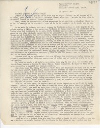 [Carta] 1948 ago. 14, Santiago, Chile [a] Gabriela Mistral