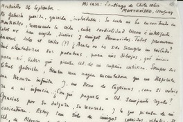[Carta] [1945] sept. 26, Montevideo, Uruguay [a] Gabriela Mistral
