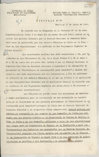 Circular N° 47, 1948 jul. 1, Santiago, [Chile] [a] Los Señores Cónsules de Chile en el exterior