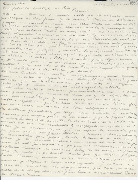 [Carta] 1945 nov. 2, Buenos Aires [a] Gabriela Mistral, Río [de Janeiro]