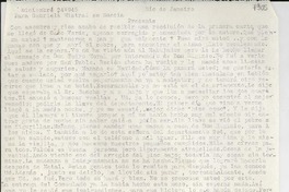 [Carta] 1945 dic. 24, Río de Janeiro [a] Gabriela Mistral, Suecia