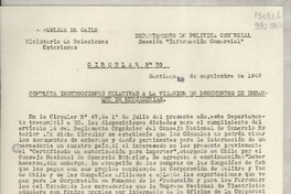 Circular N° 70, 1948 sept. 23, Santiago [a] los Señores Consules de Chile en el Exterior