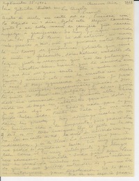 [Carta] 1946 sept. 15, Buenos Aires [a] Gabriela Mistral, Los Ángeles