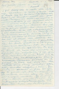 [Carta] [1949] nov. 15, Buenos Aires, [Argentina] [a] Gabriela Mistral, Italia
