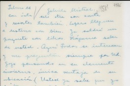 [Carta] [1951] feb. 26, [Argentina] [a] Gabriela Mistral