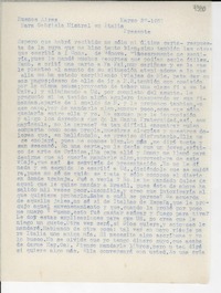 [Carta] 1951 mar. 27, Buenos Aires [a] Gabriela Mistral, Italia