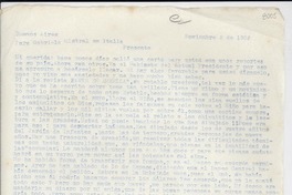 [Carta] 1952 nov. 2, Buenos Aires, [Argentina] [a] Gabriela Mistral, Italia