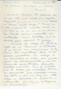 [Carta] 1951 sept. 5, Buenos Aires [a] Gabriela Mistral, Italia