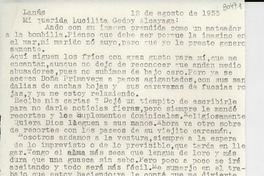 [Carta] 1955 ago. 12, Lanús, [Argentina] [a] Lucilita Godoy Alcayaga