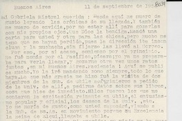 [Carta] 1954 sept. 11, Buenos Aires [a] Gabriela Mistral