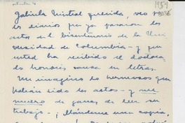 [Carta] 1954 oct. 4, [Buenos Aires] [a] Gabriela Mistral