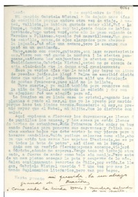 [Carta] 1956 sept. 5, Lanús, [Argentina] [a] Gabriela Mistral