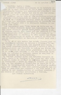 [Carta] 1954 oct. 20, Buenos Aires [a] Doris y Gilda