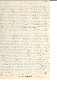 [Carta] 1956 oct. 17, Lanús, [Argentina] [a] Gabriela Mistral