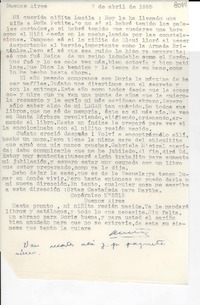 [Carta] 1955 abr. 7, Buenos Aires [a] Gabriela Mistral