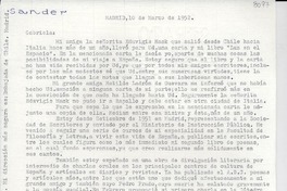 [Carta] 1952 mar. 10, Madrid, [España] [a] Gabriela [Mistral]
