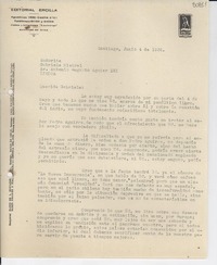 [Carta] 1936 jun. 4, Santiago [a] Gabriela Mistral, Lisboa