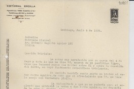 [Carta] 1936 jun. 4, Santiago [a] Gabriela Mistral, Lisboa