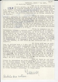 [Carta] 1955 abr. 7, Santiago, [Chile] [a] [Gabriela Mistral]