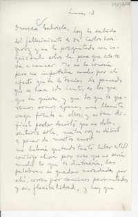 [Carta] 1947 [a] Gabriela Mistral