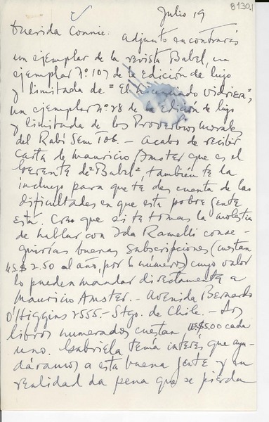 [Carta] 1948 jul. 19 [a] Consuelo Saleva