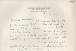 [Carta] 1948, Los Angeles, California [a] Gabriela Mistral