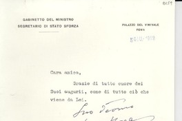 [Carta] 1952 giugno 5, Roma, [Italia] [a] Gabriela Mistral, Napoli, [Italia]