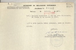 [Memorandum] N° 04453, 1955 oct. 20, Santiago