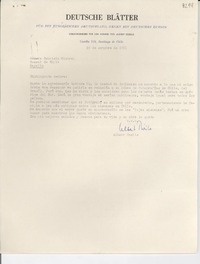 [Carta] 1951 oct. 28, [Santiago] [a] Gabriela Mistral, Rapallo