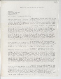 [Carta] 1946 sept. 30, Santiago [a] Gabriela Mistral, California
