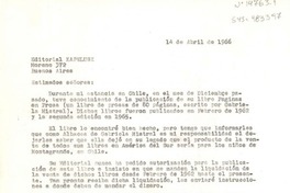 [Carta] 1966 abr. 14, Hack Green Road, Pound Ridge, New York, [Estados Unidos] [a] Editorial Kapelusz, Buenos Aires, Argentina