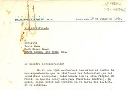[Carta] 1966 jun. 18, Buenos Aires, [Argentina] [a] Doris Dana, Pound Ridge, New York, U.S.A.