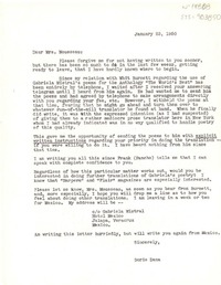 [Carta] 1950 jan. 23, Jalapa, Veracruz, México [a] Mrs. Mosseau [Estados Unidos]