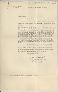 [Oficio] N° 20920, 1935 oct. 22, Madrid, [España] [al] Señor Cónsul de Chile en Comisión, Lisboa, [Portugal]